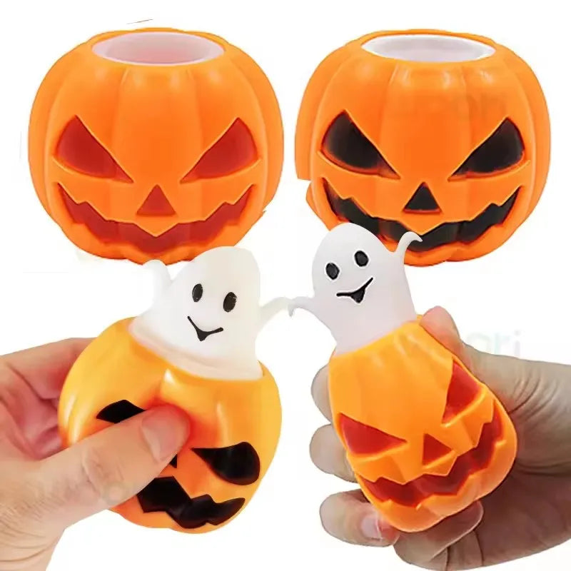 Pumpkin Ghost Pinch Squishy