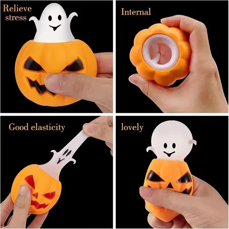 Pumpkin Ghost Pinch Squishy